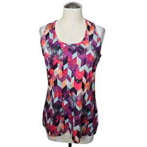 Lukka Printed Athletic Racerback Tank Top M